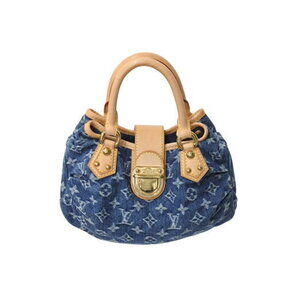 Louis Vuitton Monogram Denim Pleaty Handbag Blue